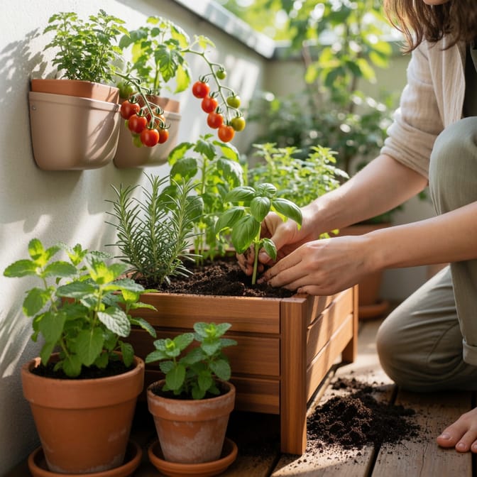 Small-space garden for beginners