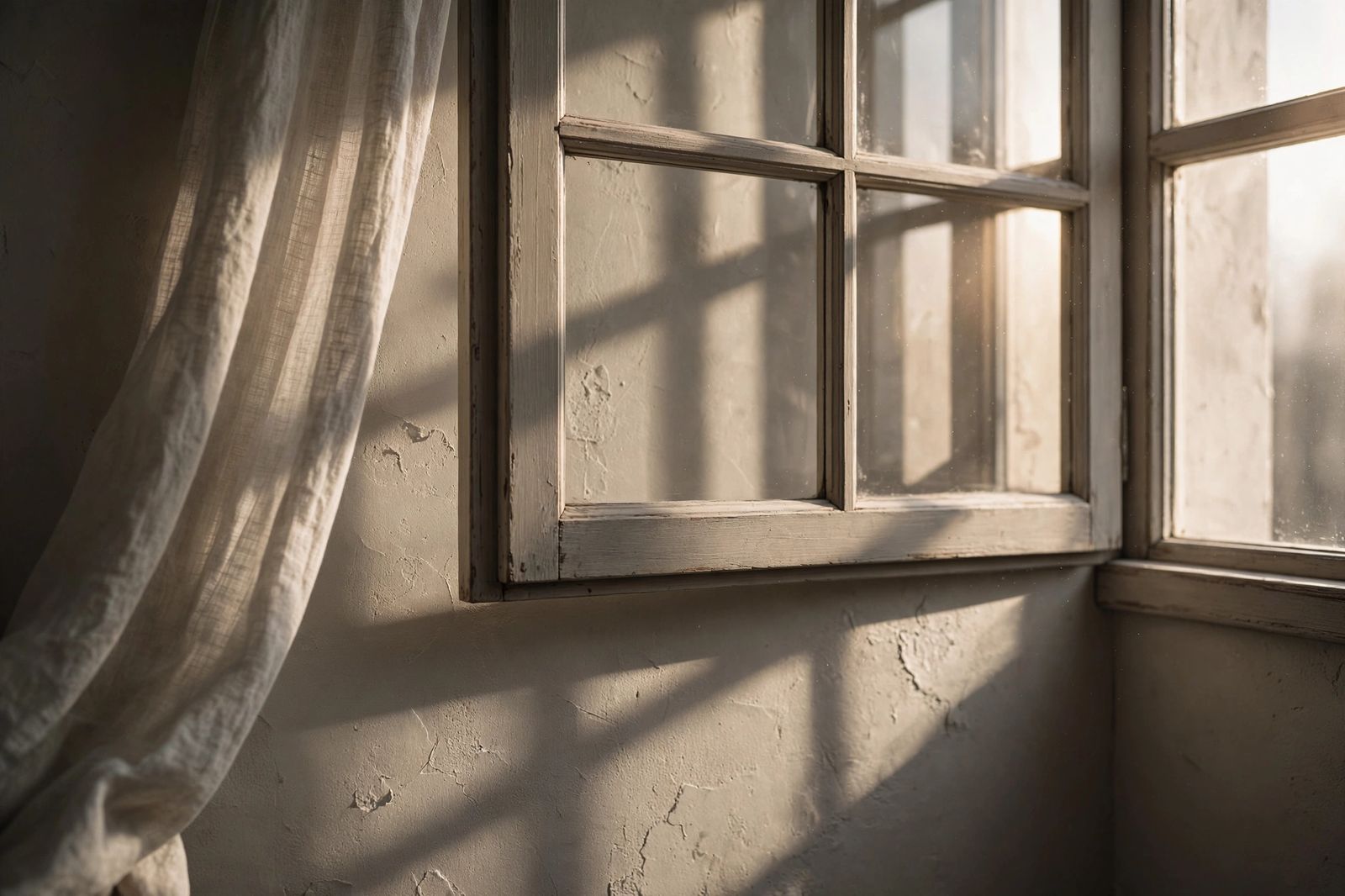 Sunlight through a south-facing window