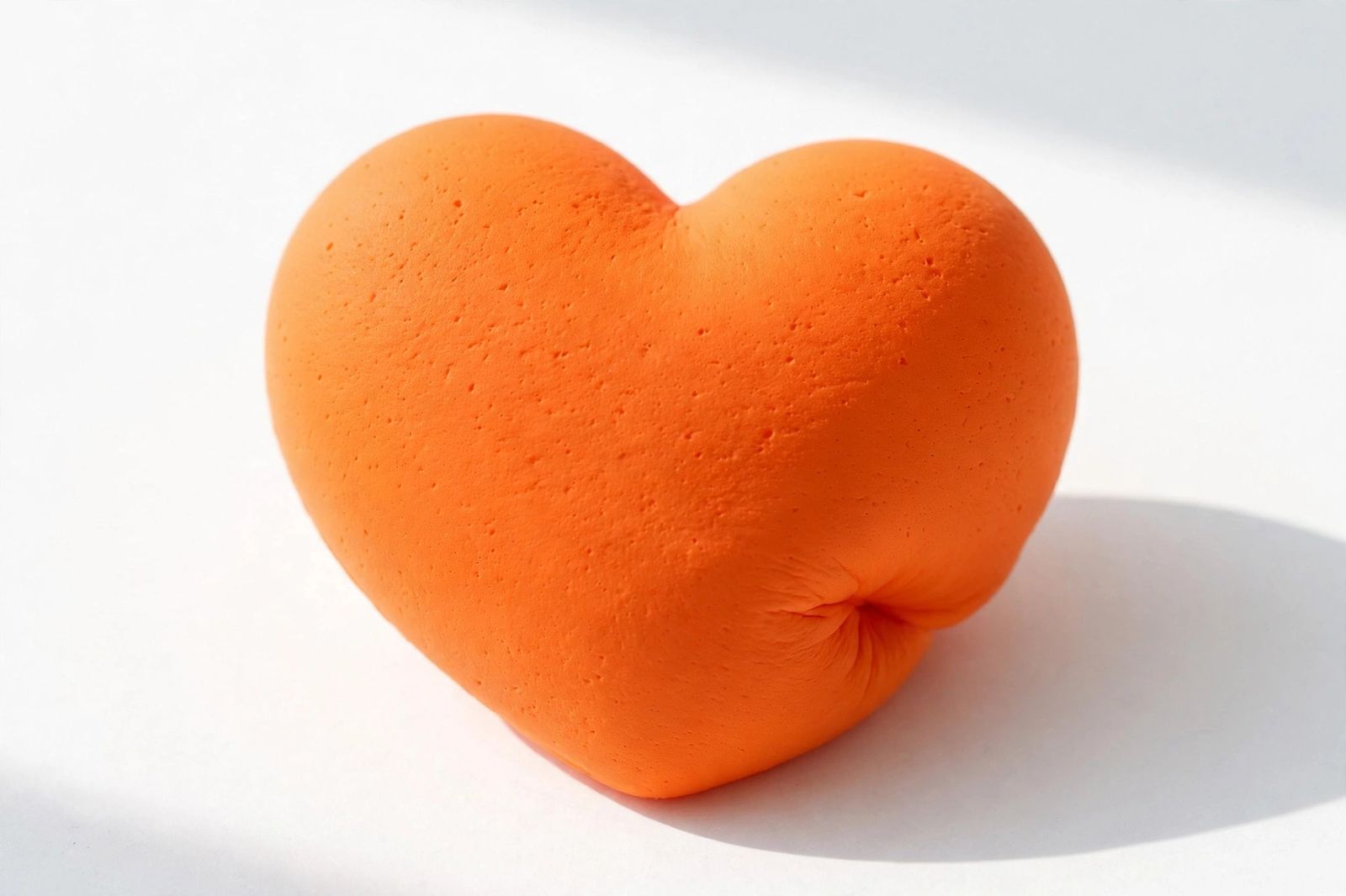 Squishy orange en forme de cœur