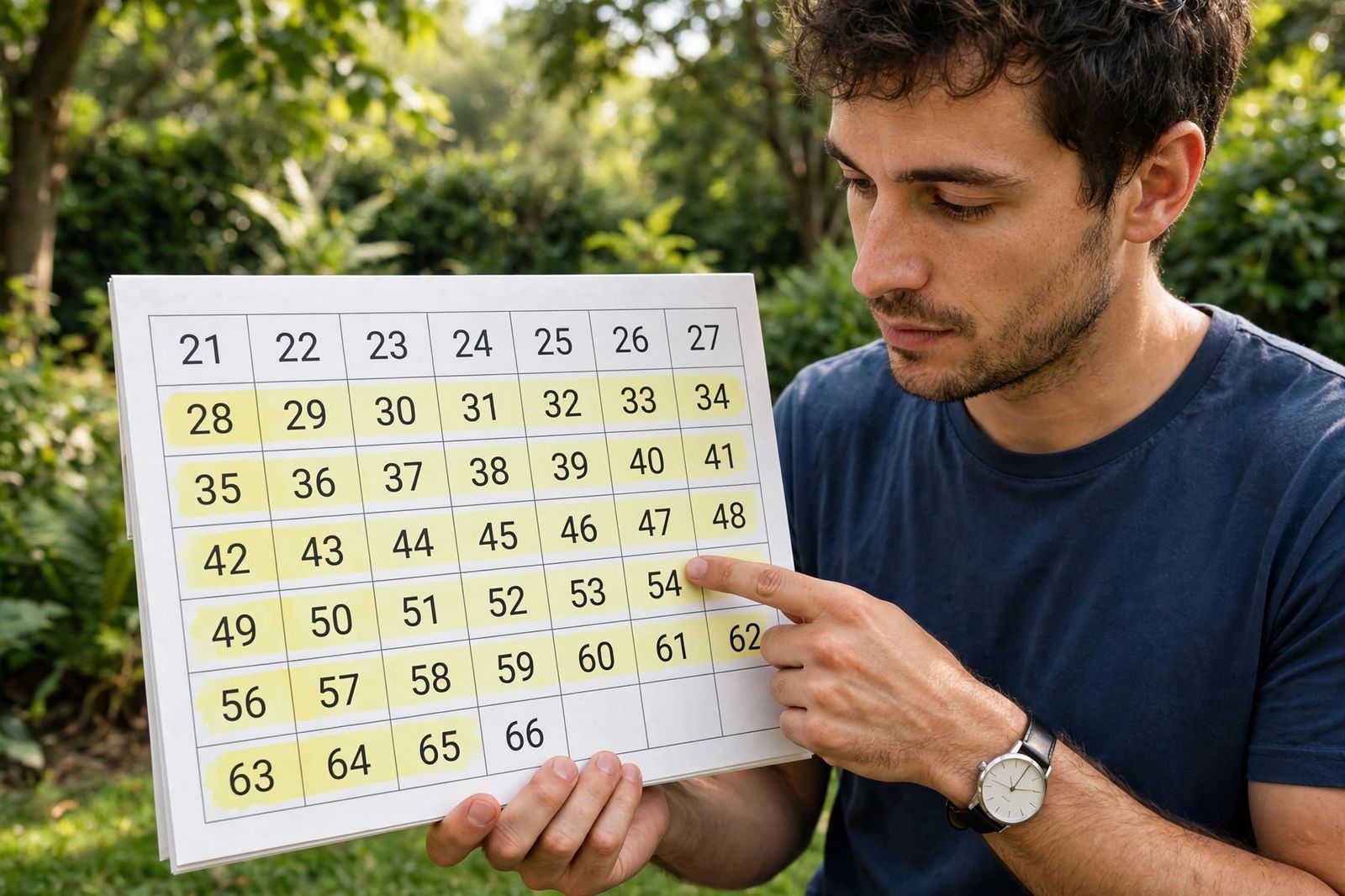 Hábito novo sendo criado, calendário mostrando 21 a 66 dias